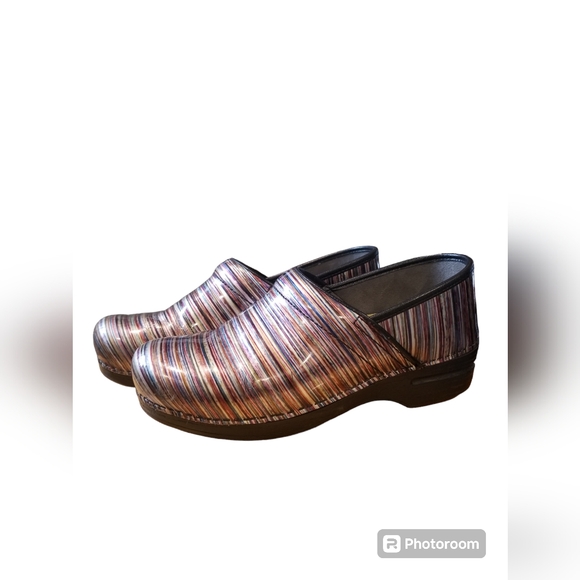 Dansko Pro XP Women's Clogs Grey Multicolored Patent Leather Sz 41 EU/10.5-11 US - Picture 1 of 11